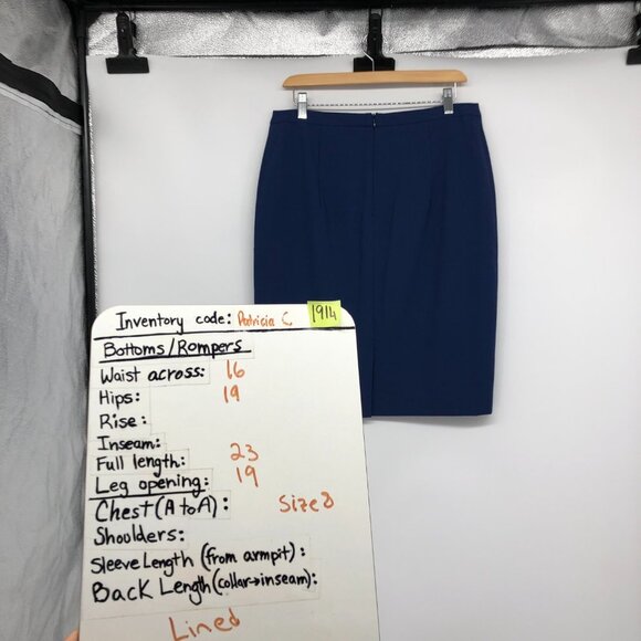 Simons' Contemporaine Blue Pencil Mini Skirt size 8 - Picture 10 of 11